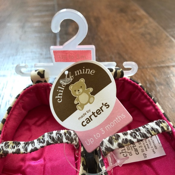 CARTER’S leopard print Mary Janes, fits up to 3mos, NWT - Picture 4 of 4